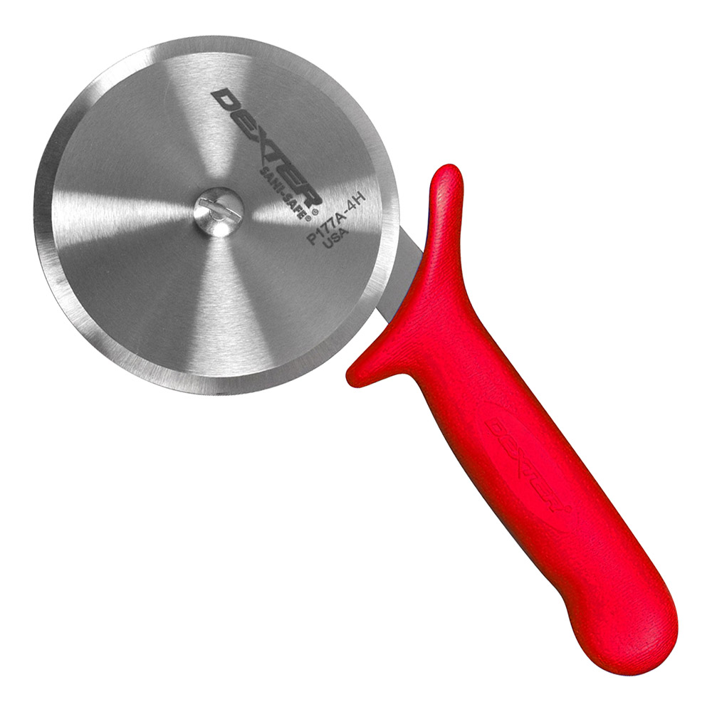 4" PIZZA CUTTER SANI-SAFE RED