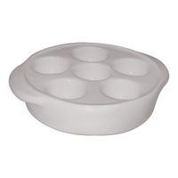 Diversified Ceramics DCI-27 Escargot Plate, White, Ceramic -
5-3/4"