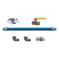 Dormont 1650KIT2S48 Moveable Gas Connector Kit, Blue,
Stainless Steel/PVC - 1/2" x 48"
