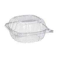 Dart C57PST1 ClearSeal Sandwich Clam Container, Clear, OPS -
6" x 6" x 3"