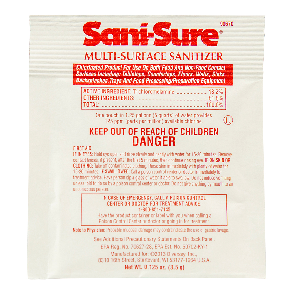 SANI-SURE 100/1/8OZ PACKET CS@