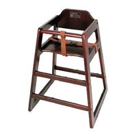 Winco CHH-103 High Chair, Mahogany Finish, Rubber Wood - 20"