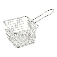 Winco FBM-443S Mini Fry Basket, Stainless Steel - 4" x 4" x
3"