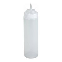 Winco PSW-12 Squeeze Bottle, Wide Mouth, Clear, Plastic - 12
oz