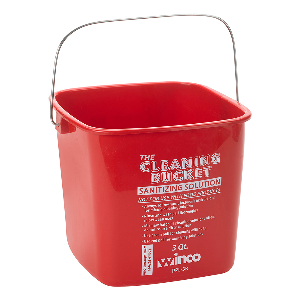 CLEANING BUCKET RED 3 QT (12)