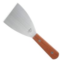 Winco TN526 Scraper, Stainless Steel/Wood - 4-1/2" x 3-1/8"
