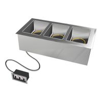 Duke ADI-3E 3 Compartment Hot Food Well, Stainless Steel -
24-1/4" x 46-1/4"