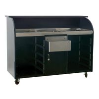 Eagle DPB-5 Deluxe Portable Bar, Black, Melamine/Stainless
Steel - 63" x 24-3/8" x 48"