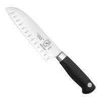 Mercer Culinary M20707 Genesis Santoku Knife, Granton Edge,
Black, Stainless Steel/Rubber - 7"