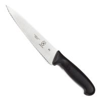 Mercer Culinary M23830 Millennia Wavy Edge Chefs Knife,
Black, Stainless Steel/Rubber - 7-1/2"