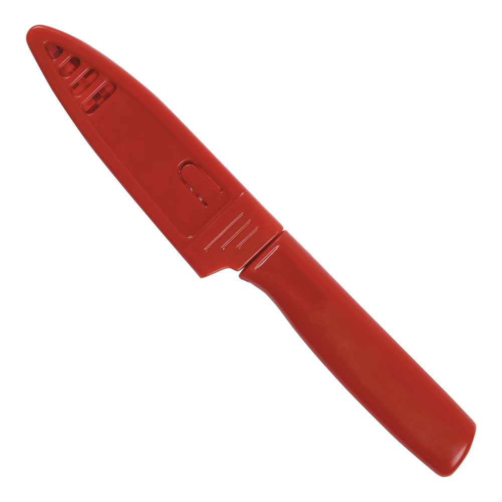 4" PARING KNIFE RED HANDLE(12)