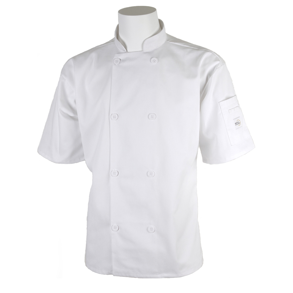 CHEF JACKET SHORT SLEEVE MED W