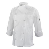 Mercer Culinary M62040WHM Renaissance Womans Scoop Neck
Jacket, White, Poly-Cotton - Medium