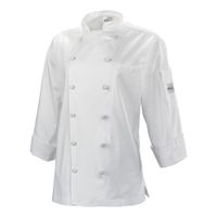 Mercer Culinary M62060WH2X Renaissance Womans Traditional
Neck Jacket, White, Poly-Cotton - 2X Large