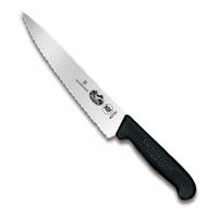 Victorinox 5.2033.19 Wavy Edge Chef's Knife, Black,
Stainless Steel/Plastic - 7-1/2"