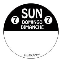 Avery Dennison 814271 Multilingual Circular Color Coded Day
of the Week Labels, Black, Sunday - 1"