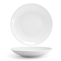 Front of the House DBO038WHP12 Spiral Low Bowl, White,
Porcelain - 58 oz