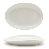 Front of the House DSP033BEP22 Tides Plate, Scallop,
Porcelain - 8" x 5-1/2" x 1-1/4"