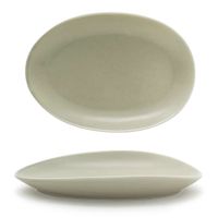 Front of the House DSP033GYP22 Tides Plate, Pumice,
Porcelain - 8" x 5-1/2" x 1-1/4" *Discontinued*