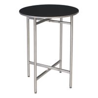Forbes Industries 7033ES-42 EcoFlex Essentials Round Table,
Black, Laminate/Stainless Steel - 30" x 42"