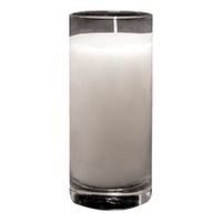 General Wax 3505CL Glass Pillar Candle, White - 5-3/4"