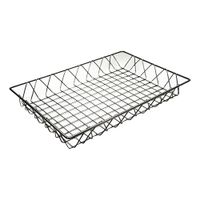 G.E.T. Enterprises WB-953-SV Rectangular Pastry Basket,
Silver, Metal - 18" x 12" x 2"