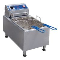 Globe PF10E Electric Countertop Fryer, Stainless Steel - 10
lbs