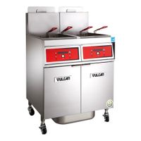 Vulcan 4VK65AF POWERFRY5 FOUR BATTERY GAS FRYER WITH
KLEENSCREEN PLUS, STAINLESS STEEL, ANALOG KNOB CONTROL - 65
LBS