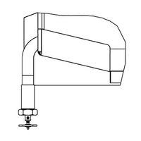 Vulcan BPDOV3 Draw-Off Valve for V Series Braising Pans,
Left Side 90 degree front, w/ Strainer, w/ Pan Support - 2"