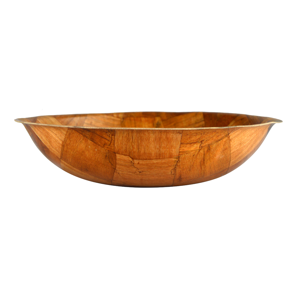WOODEN SALAD BOWL 14" (24)