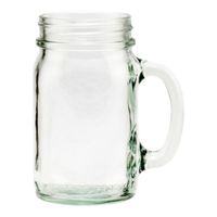 Hospitality Brands HGMJH016-012 Handled Mason Jar Glass - 16
oz