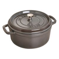 J.A. Henckels 1102618 Round Cocotte W/Cover, Graphite Gray,
Enameled Cast Iron - 5-1/2 qt