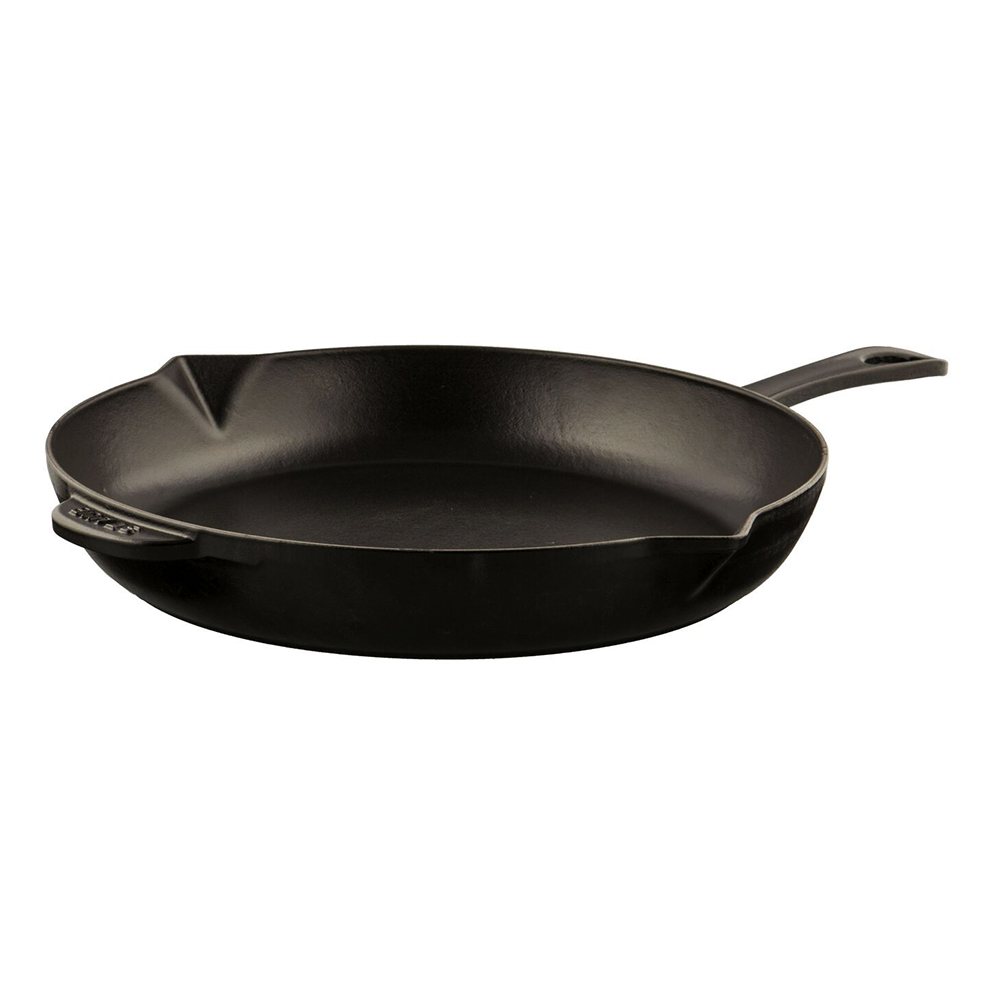 12" FRY PAN W/SPT BLACK *SA*