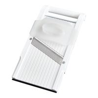 HIC BN120 Benriner Jumbo Mandolin Slicer, White,
Plastic/Stainless Steel, Single Blade - 13" x 6-1/2"