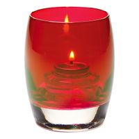 Hollowick 6404R Contour Votive, Ruby Lustre, Glass - 3-3/4"
x 3"