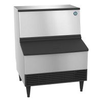 Hoshizaki KM-300BAJ Self Contained Crescent Cuber Icemaker
W/Built-In Storage Bin, Stainless Steel - 295 lb