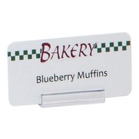 84364 Easel Sign Holder, Clear, Plastic - 2" x 1/2"