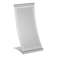 85464 Curved Sign Holder, Matte Silver, Metal - 6" x 12"