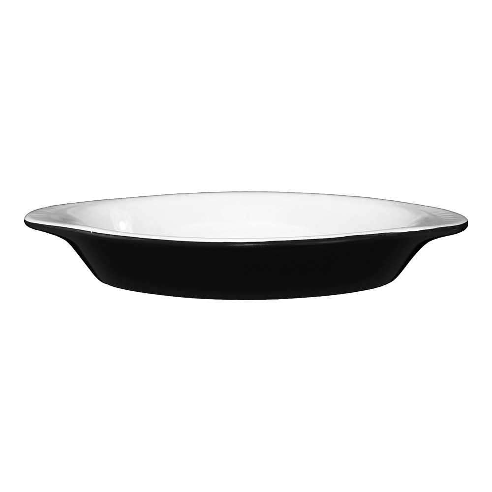 8 OZ OVAL DISH WH/BLK (3)