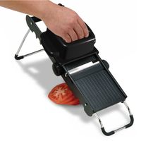 Jaccard Corporation 200421 Safe Hands Professional Mandolin
Slicer, Black, Stainless Steel/Plastic - 16" x 4" x 4"