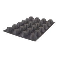 JB Prince M370R Flexipan Tapered Muffin Mold, Black,
Silicone - 24 molds