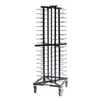 JackStack JS072 Mobile Dish Rack, 72 Plates, Black, Steel -
24" x 24" x 70-1/2"