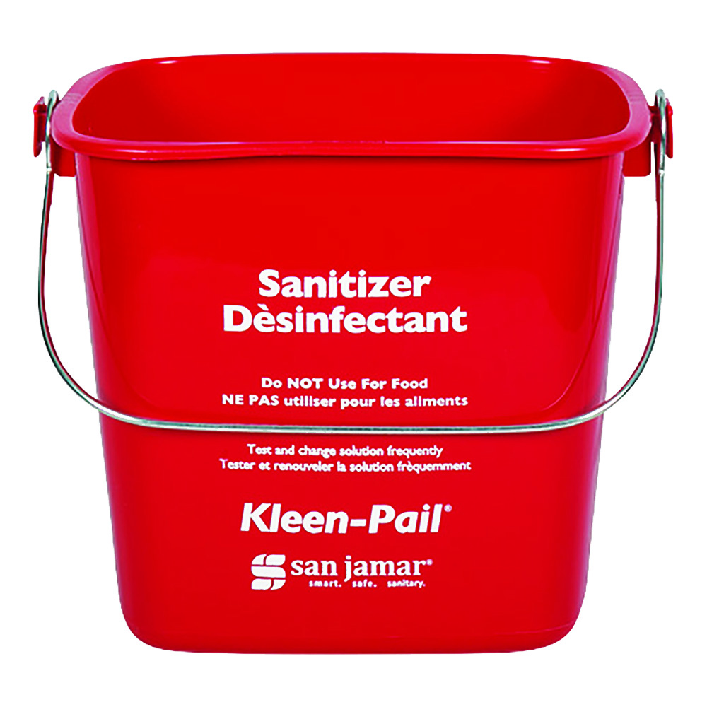 8qt SANITIZING PAIL RED(12)
