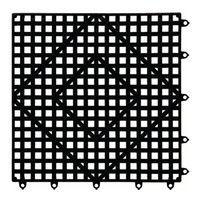 San Jamar VM5280BK Versa-Mat Interlocking Bar Mat, Black,
Rubber - 12" x 12"