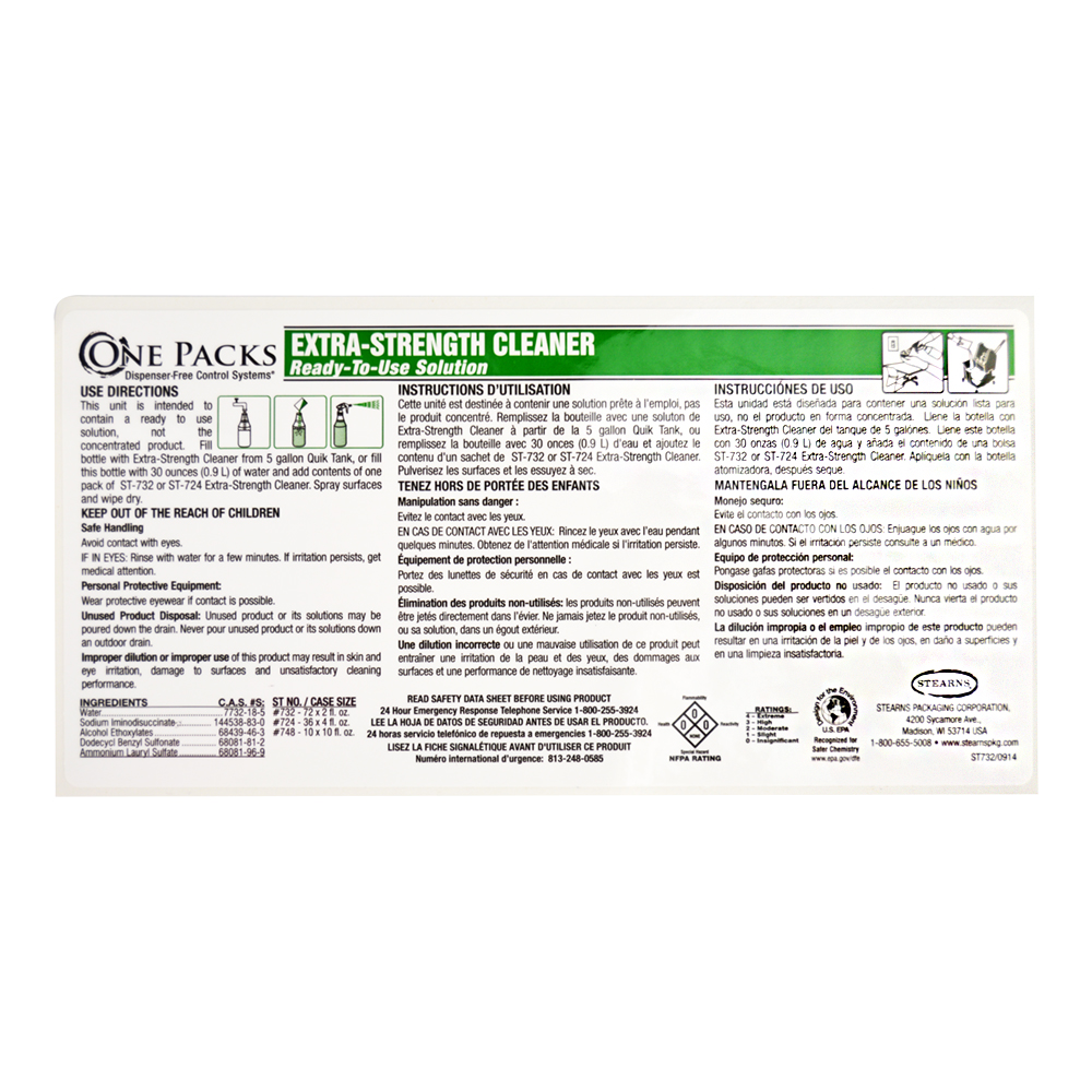 XTRA STR FLOOR CLNR 72/2OZ PK