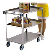 Lakeside 444 Medium Duty Utility Cart, Stainless Steel -
39-1/4" x 22-3/8" x 37-1/4"