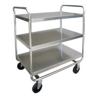 Lakeside 493 Tubular Bus Cart, Stainless Steel, 3 Shelf -
23" x 36" x 40-1/8"