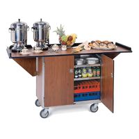 Lakeside 675 Beverage Service Cart, Victorian Cherry,
Stainless Steel/Laminate - 44-1/4" x 24" x 38-1/4"