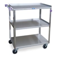 Lakeside 322 Standard Bus Cart, Stainless Steel, 3 Shelf -
18" x 27"