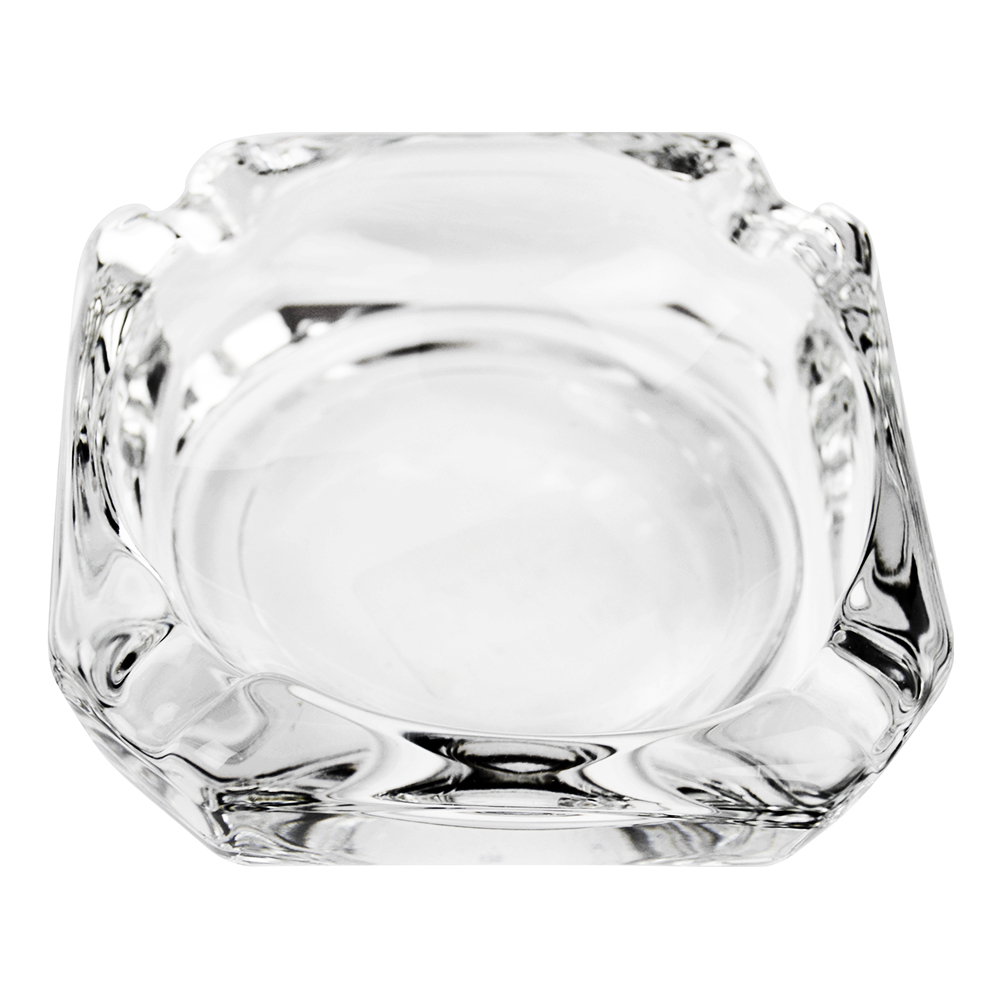 3.75" SQ ASH TRAY CLR (3)